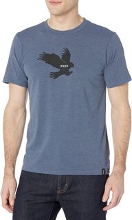 Облегающая футболка Freebird Journeyman с короткими рукавами Prana, цвет Denim Heather