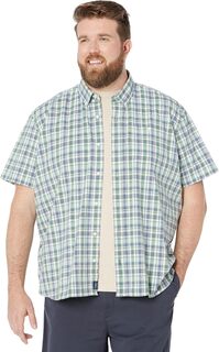 Комфортная рубашка из эластичного шамбре с короткими рукавами и традиционным кроем в клетку L.L.Bean, цвет Light Everglade L.L.Bean®