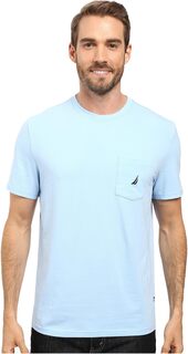 Однотонная футболка с карманом и короткими рукавами Nautica, цвет Noon Blue