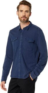 Трикотажная рубашка в стиле вестерн с длинными рукавами Avron в цвете Vintage Wash Slub K5061X88 John Varvatos, цвет Pacific Blue