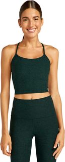 Укороченная майка Spacedye Slim Racerback Beyond Yoga, цвет Midnight Green Heather