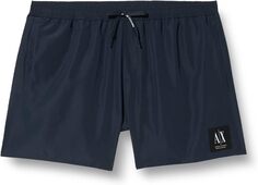 Боксерский купальник с логотипом Box Armani Exchange, цвет Blue Navy