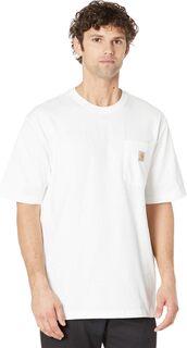 Свободная тяжелая футболка с карманами и короткими рукавами Carhartt, белый