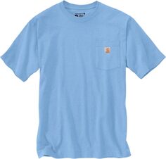 Свободная тяжелая футболка с карманами и короткими рукавами Carhartt, цвет Skystone Heather