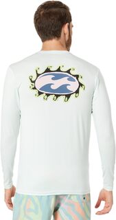 Свободная футболка для серфинга с длинными рукавами Crayon Wave Billabong, цвет Seaglass 3