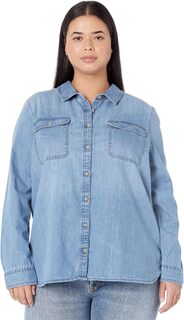 Джинсовая рубашка больших размеров с длинным рукавом L.L.Bean, цвет Light Indigo L.L.Bean®