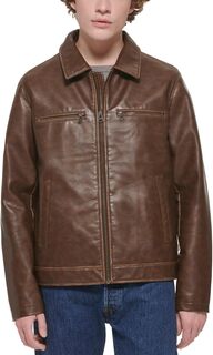 Куртка Faux Leather Jacket w/ Laydown Collar Levi&apos;s, цвет Saddle Levis