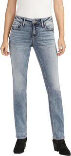 Джинсы Elyse Mid-Rise Straight Leg Jeans L03403EDB204 Silver Jeans Co., цвет Indigo