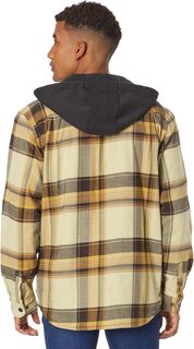 Куртка Rugged Flex Relaxed Fit Flannel Fleece Lined Hooded Shirt Jacket Carhartt, цвет Dark Brown