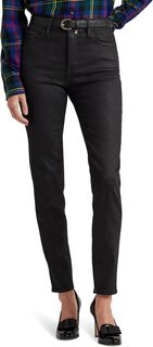 Джинсы Coated High-Rise Skinny Ankle Jeans LAUREN Ralph Lauren, цвет Black Wash