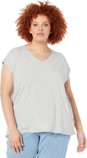 Плюс размер Beyond Мягкая футболка с короткими рукавами и v-образным вырезом L.L.Bean, цвет Light Gray Heather L.L.Bean®