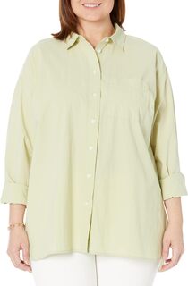 Рубашка оверсайз из поплина Plus Signature Madewell, цвет Faded Seagrass