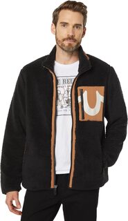 Куртка Zip-Up Sherpa Jacket True Religion, цвет Jet Black