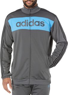 Куртка Big &amp; Tall Essentials Tricot 3-Stripes Linear Track Jacket adidas, цвет Grey Six