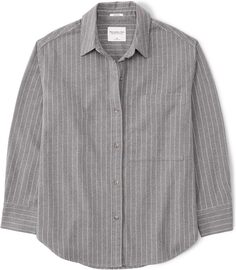 клетчатая рубашка Abercrombie &amp; Fitch, цвет Grey To White Pinstripe