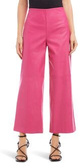 Укороченные брюки из веганской кожи Karen Kane, розовый