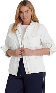 Куртка Plus Size Water-Repellent Taffeta Field Jacket LAUREN Ralph Lauren, белый