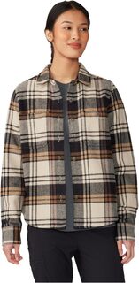 Рубашка Plusher с длинным рукавом Mountain Hardwear, цвет Oyster Shell Plaid Print
