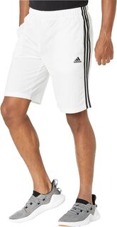 Трикотажные шорты Essentials с 3 полосками adidas, цвет White/Black