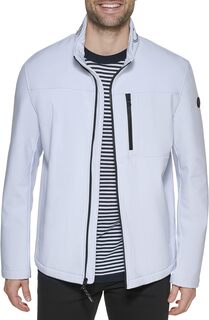 Куртка Men&apos;s Water Resistant Soft Shell Open Bottom Jacket (Standard and Big &amp; Tall) Calvin Klein, цвет Crisp White