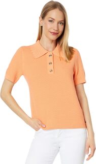 Рубашка-поло Scallop Edge Polo Tommy Hilfiger, цвет Coral Reef