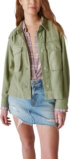 Куртка Cropped Twill Utility Jacket Lucky Brand, цвет Olive