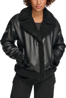 Куртка Asymmetrical Leather Sherpa Lined Moto Levi&apos;s, цвет Black/Black Levis