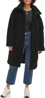 Куртка Quilted Sherpa Full-Length Teddy Levi&apos;s, черный Levis