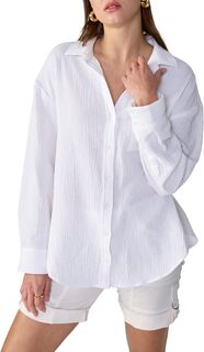 Рубашка Slit Back Tunic Sanctuary, белый