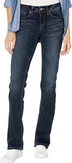 Джинсы Suki Mid-Rise Slim Bootcut Jeans L93616EDB405 Silver Jeans Co., цвет Indigo