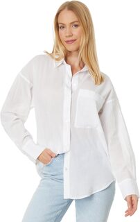 Рубашка оверсайз из прозрачного хлопка Abercrombie &amp; Fitch, белый