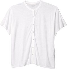 Рубашка с воротником-стойкой Eileen Fisher, белый