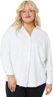 Круглая рубашка больших размеров NIC+ZOE, цвет Paper White