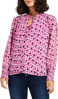 Рубашка Vivid Dot Top NIC+ZOE, цвет Pink Multi