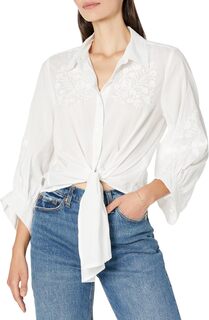 Рубашка Tie-Front Top Karen Kane, цвет Off-White