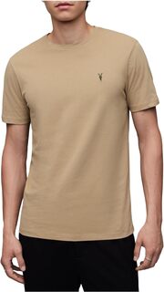 Кофта с короткими рукавами и контрастными принтами Brace AllSaints, цвет Sea Clay Green