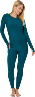 Легкий классический пуловер с круглым вырезом Spacedye для беременных Beyond Yoga, цвет Lunar Teal Heather
