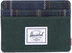 Кошелек Charlie Cardholder Herschel Supply Co., цвет Darkest Spruce Winter Plaid