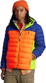 Неоновая компактная водоотталкивающая куртка Polo Ralph Lauren, цвет Blaze Signal Orange Multi