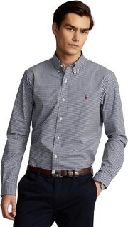 Куртка Classic Fit Gingham Stretch Poplin Shirt Polo Ralph Lauren, темно-синий