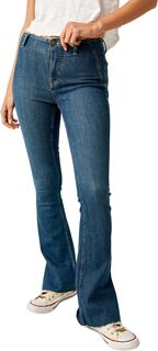 Джинсы Level Up Slit Bootcut Free People, цвет Country Blue Wash