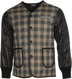 Куртка Bowery Plaid Liner Jacket Pleasures, цвет Olive