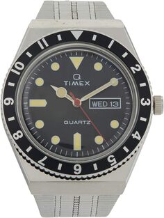Часы 38 mm Q Timex Color Series Stainless Steel Case Timex, цвет Silver/Black/Silver