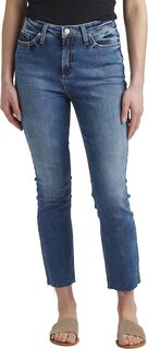 Джинсы Hello Legs High-Rise Slim Straight Jeans L64421EKC217 Silver Jeans Co., цвет Indigo