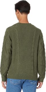 Твидовый свитер с круглым вырезом смешанной строчки Lucky Brand, цвет Olive Night
