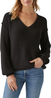 Свободный свитер Kendra с v-образным вырезом Michael Stars, черный