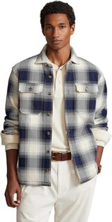 Куртка Plaid Fleece Shirt Jacket Polo Ralph Lauren, цвет Winter Cream/Newport Navy