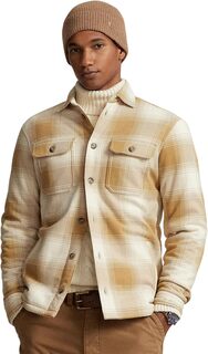 Куртка Plaid Fleece Shirt Jacket Polo Ralph Lauren, цвет Winter Cream/Cafe Tan