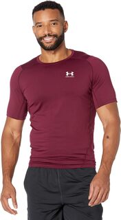 Компрессионный рукав Heatgear Armor с коротким рукавом Under Armour, цвет Maroon/White