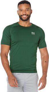 Компрессионный рукав Heatgear Armor с коротким рукавом Under Armour, цвет Forest Green/White